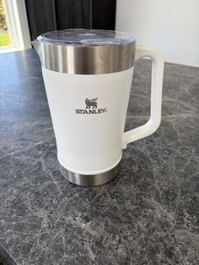 Stanley White and Stainless Steel Pitcher with Handle